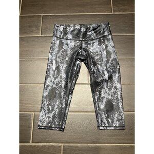 Women’s Alo Yoga High Python Waist Airbrush Capri Leggings Size Small
